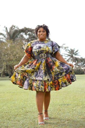 hand printed baby doll dress