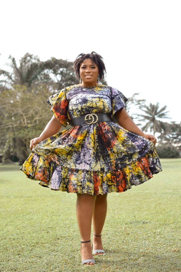 hand printed baby doll dress