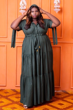 Maxi Dress Hooded Detail