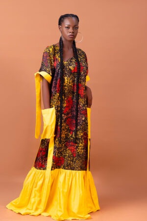 Yellow/red combo Kaftan