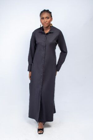 Black FW Long Sleeved Gown