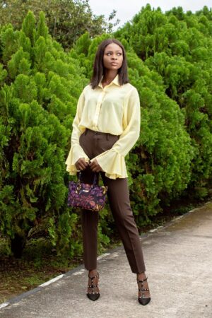 Pale Yellow Chiffon Shirt