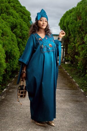 Teal Green Handbeaded Bubu