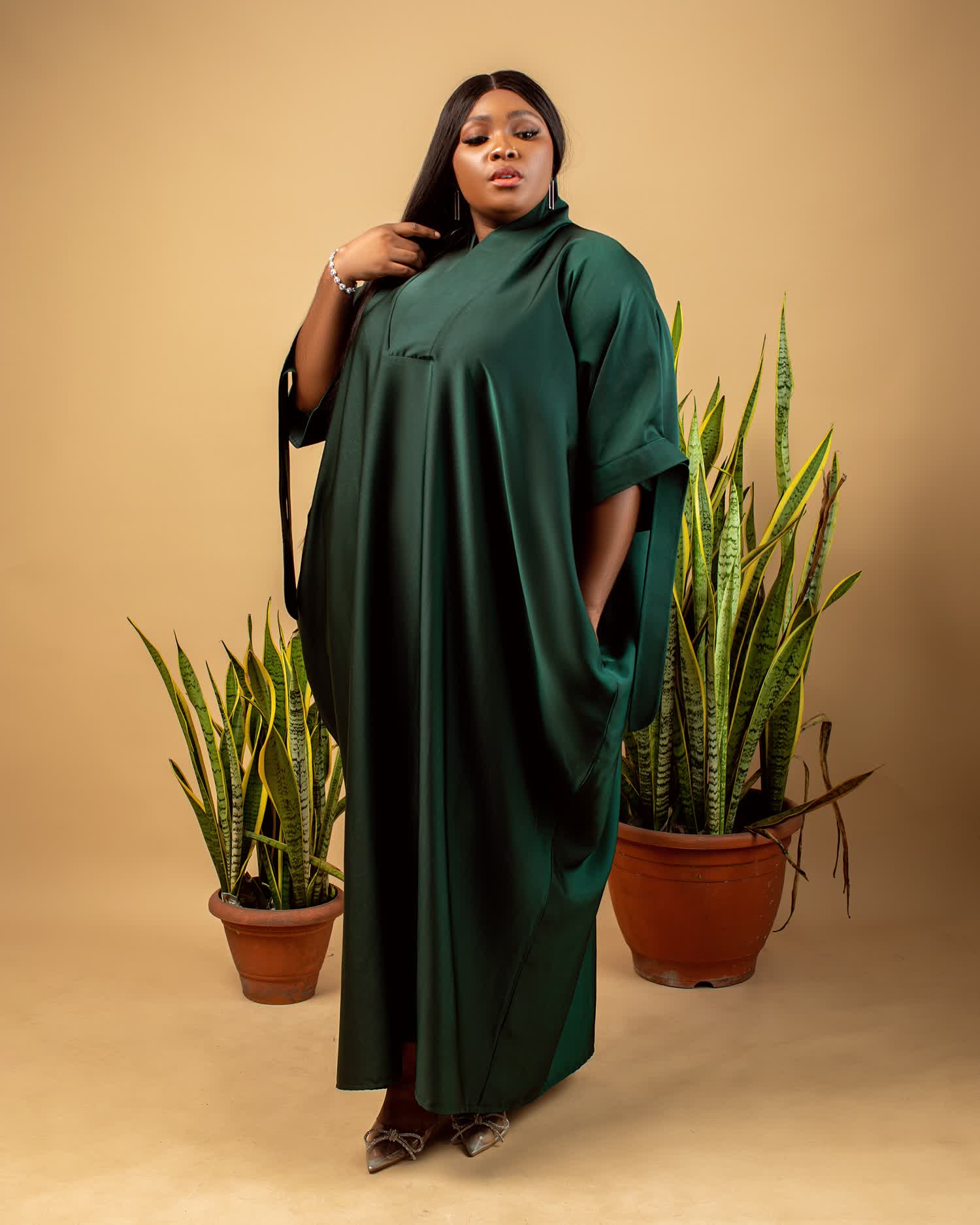 Dark-emerald green boubou » Hilltin Fashion Design & Arts Ltd