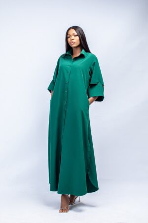 Green Shirt Dress