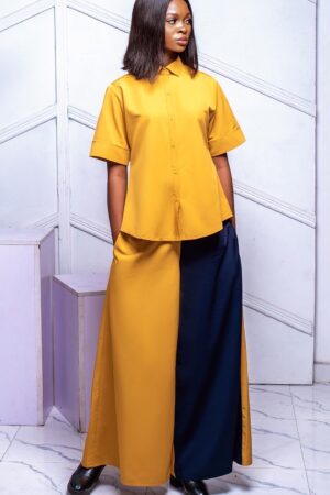 Navy blue/Mustard yellow 2-Piece set