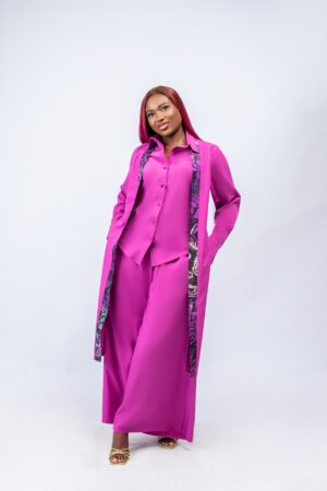 Purple/Batik Combo 2-Piece Set