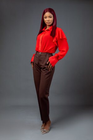 Red Chiffon Shirt
