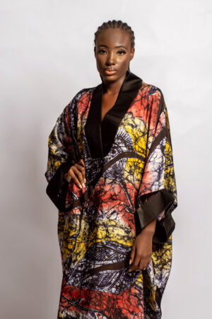 SS24 Look 10 - Handprinted Silk Bubu