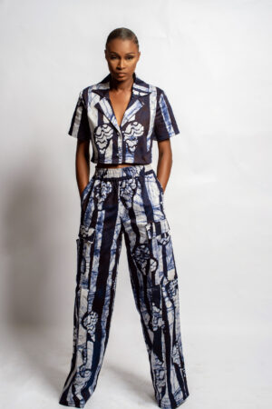 Blue/White African Print SS24